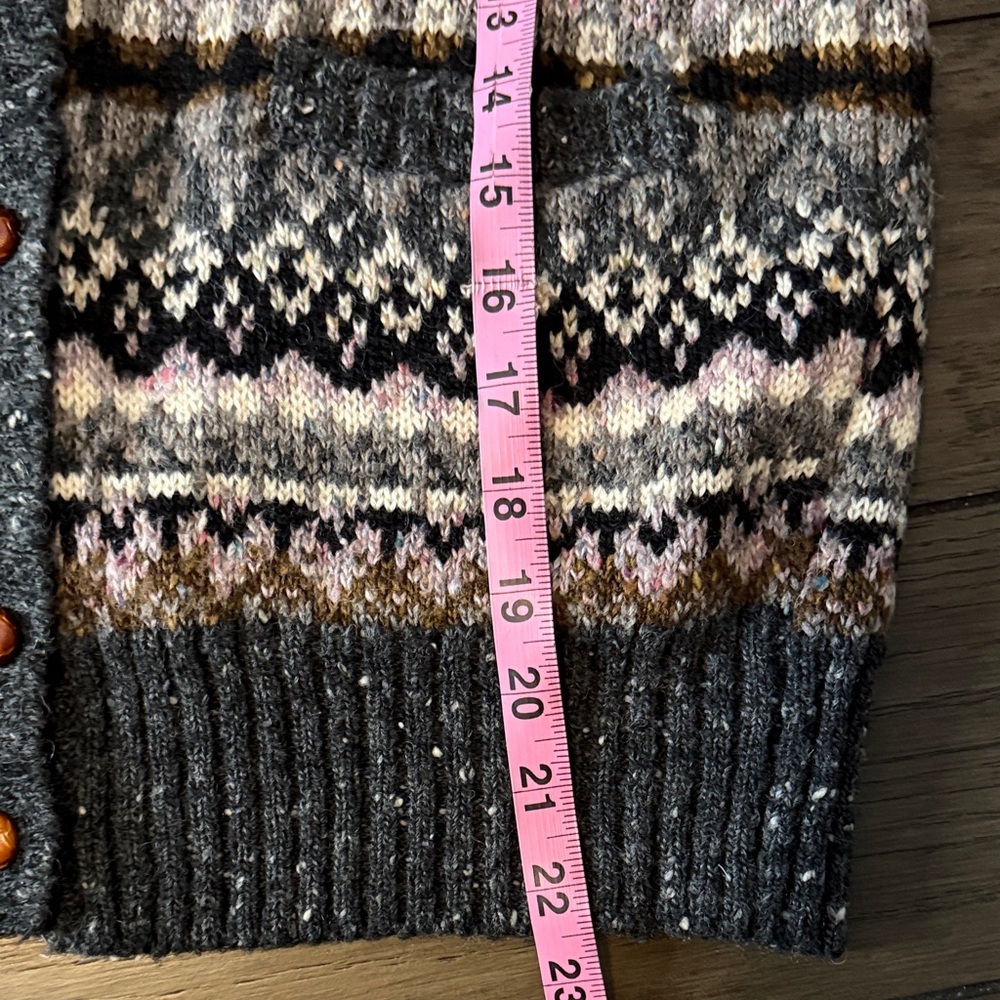 Women’s Multicolor Patterned Wool Blend Grannycor… - image 7